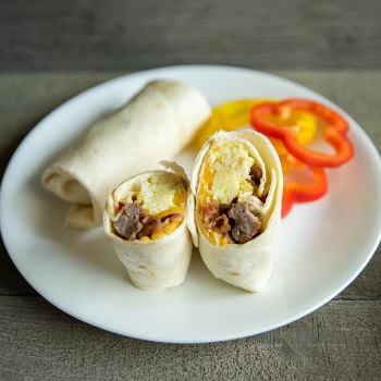 Sausage Bacon Breakfast Burrito